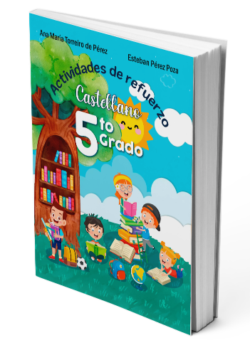 Guía de Castellano para quinto grado con ejercicios de gramática, lectura y redacción.