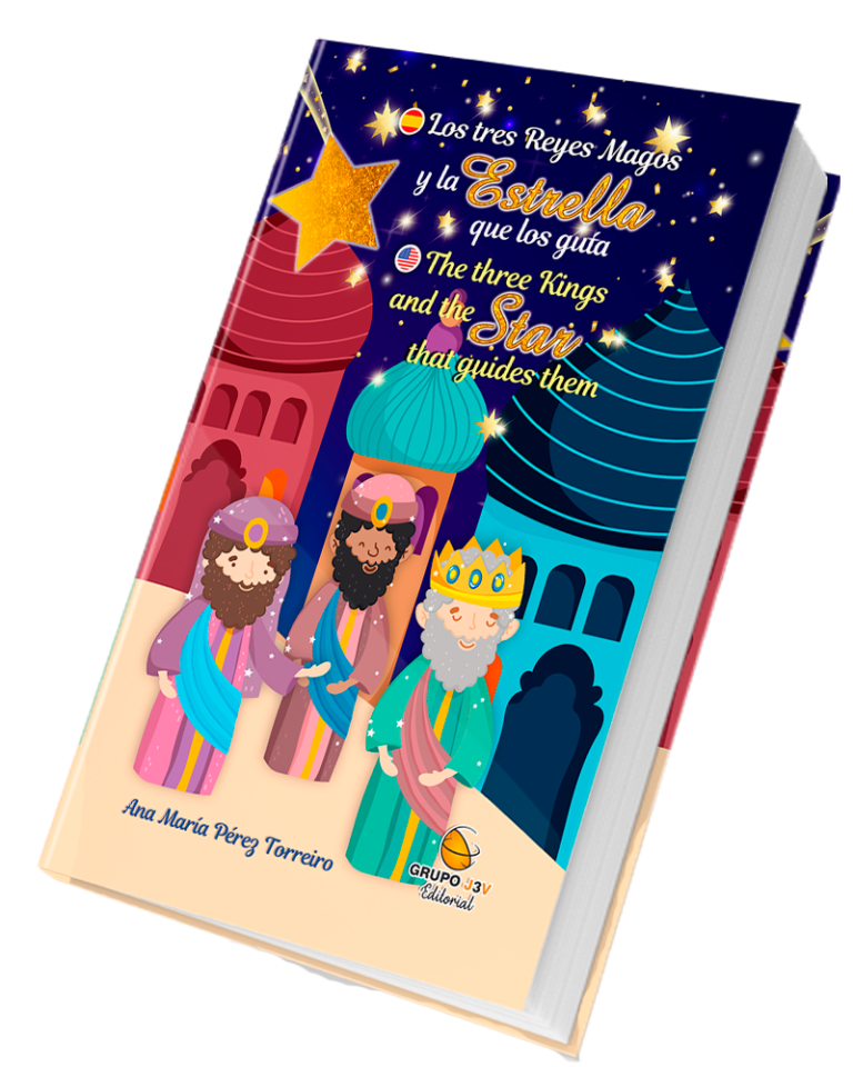 📌 Libro "Los Tres Reyes Magos y la Estrella que los Guía / The Three Kings and the Star that Guides Them" - Cuento bilingüe sobre la Navidad y la fe. Editorial Grupo J3V.